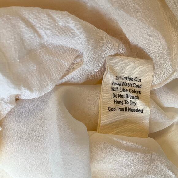 Sweet Wanderer Women Dress size S KneeLength Baby Doll Sheer Mesh Ivory White - Picture 10 of 11